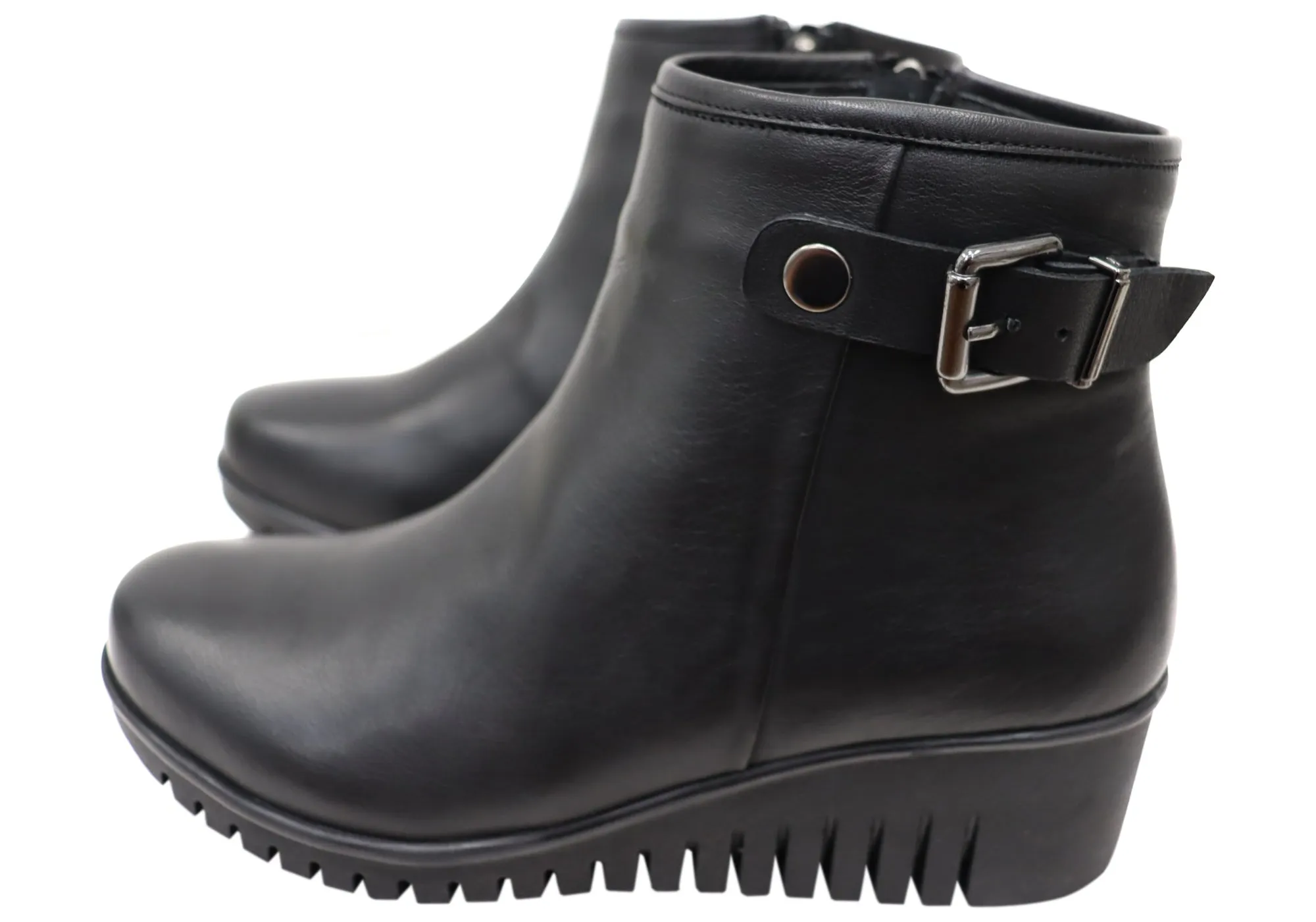 Orizonte Solange Damen Europäische Bequeme Leder Knöchelstiefel Orizonte Schuhe