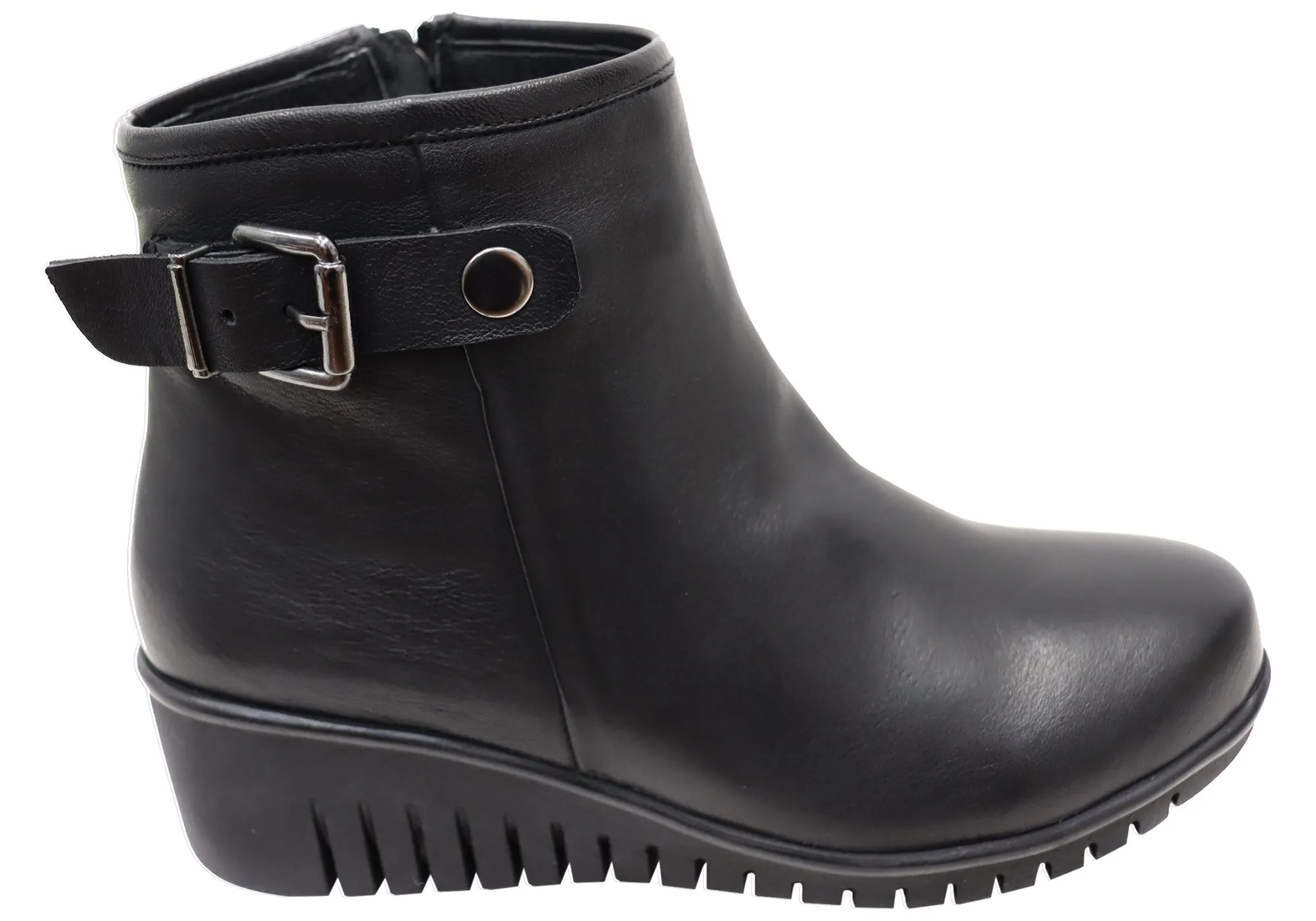 Orizonte Solange Damen Europäische Bequeme Leder Knöchelstiefel Orizonte Schuhe