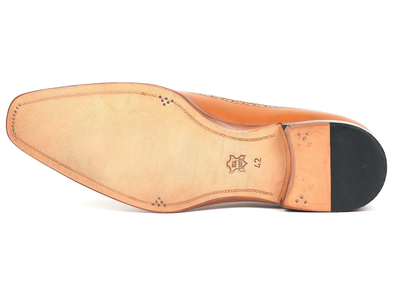 Paul Parkman Schuhe Paul Parkman Zweifarbige Wingtip Derby Schuhe in Cognac & Creme