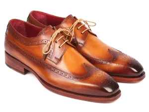 Paul Parkman Schuhe Paul Parkman Goodyear-Bereifte Wingtip Derby-Schuhe in Kamel