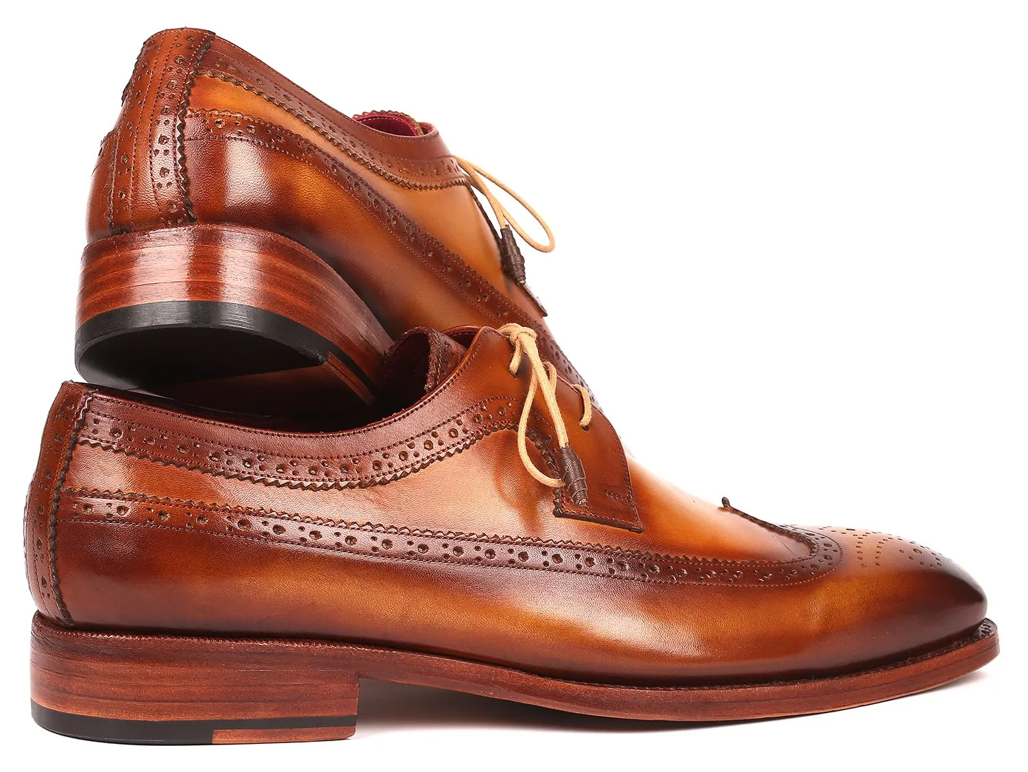 Paul Parkman Schuhe Paul Parkman Goodyear-Bereifte Wingtip Derby-Schuhe in Kamel