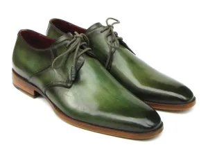 Paul Parkman Schuhe Paul Parkman Herren-Handbemalte Leder Derby-Schuhe in Grün