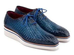 Paul Parkman Schuhe Paul Parkman Herren Geflochtene Leder Smarte Freizeitschuhe in Blau
