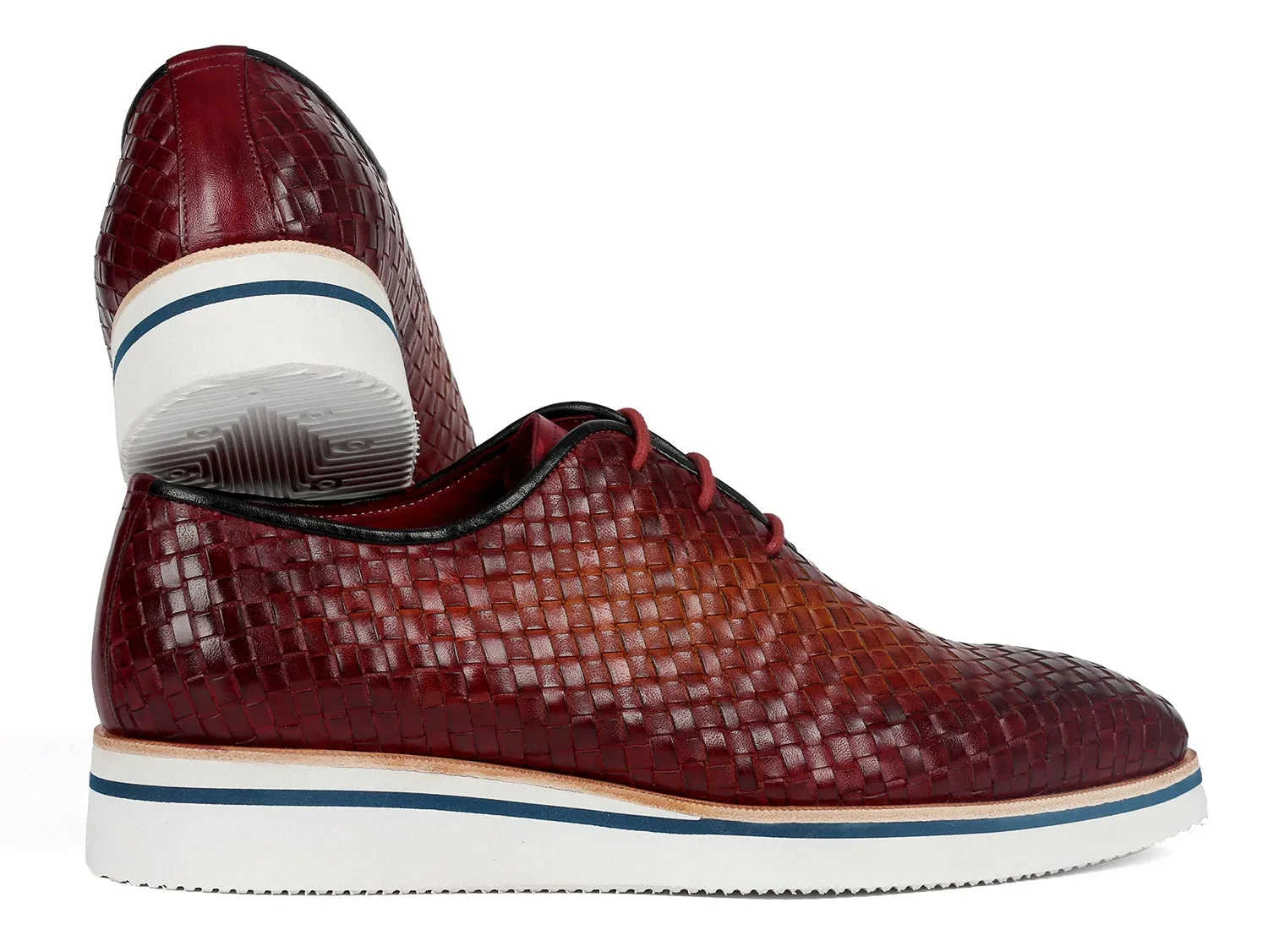 Paul Parkman Schuhe Paul Parkman Herren Geflochtene Leder Smart Casual Schuhe in Braun