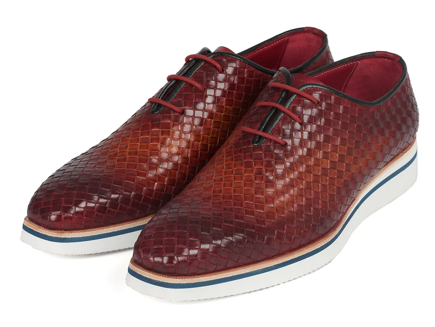 Paul Parkman Schuhe Paul Parkman Herren Geflochtene Leder Smart Casual Schuhe in Braun