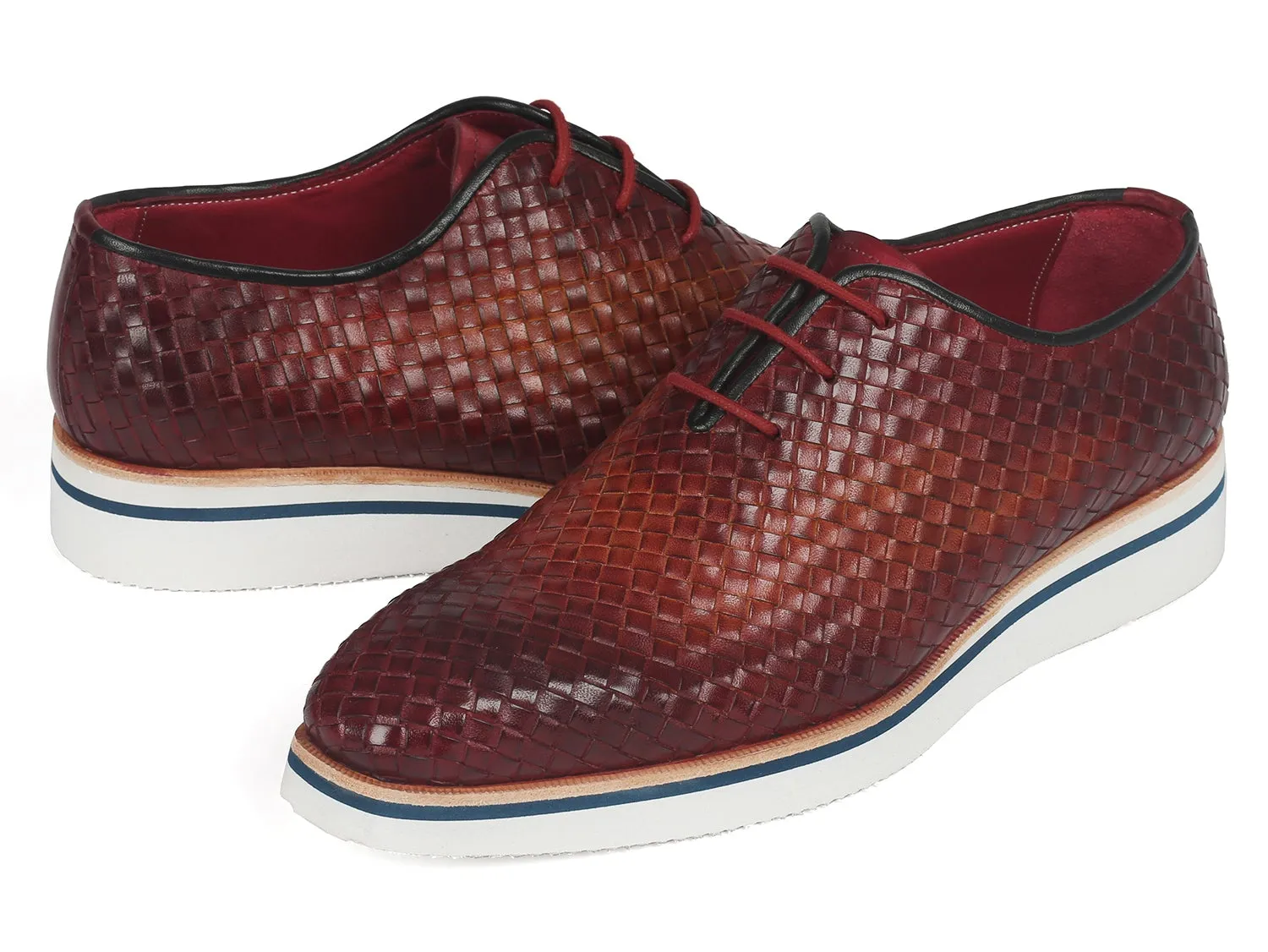 Paul Parkman Schuhe Paul Parkman Herren Geflochtene Leder Smart Casual Schuhe in Braun