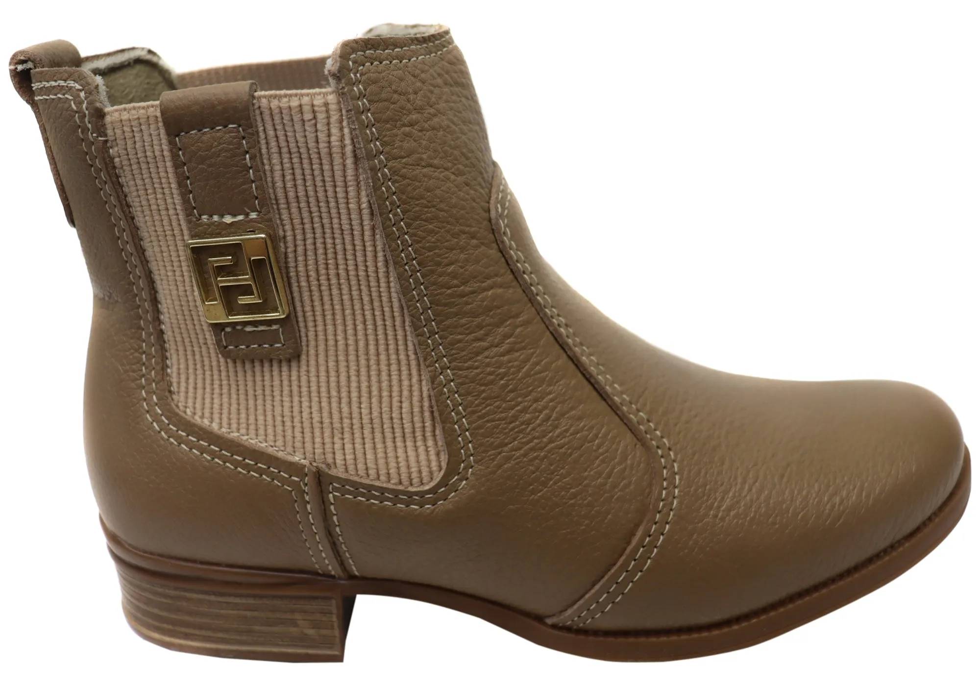 Pegada Carla Damen Ledern Stiefeletten mit niedrigem Absatz, hergestellt in Brasilien Pegada Schuhe