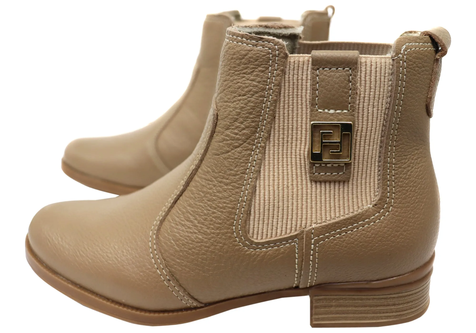 Pegada Carla Damen Ledern Stiefeletten mit niedrigem Absatz, hergestellt in Brasilien Pegada Schuhe