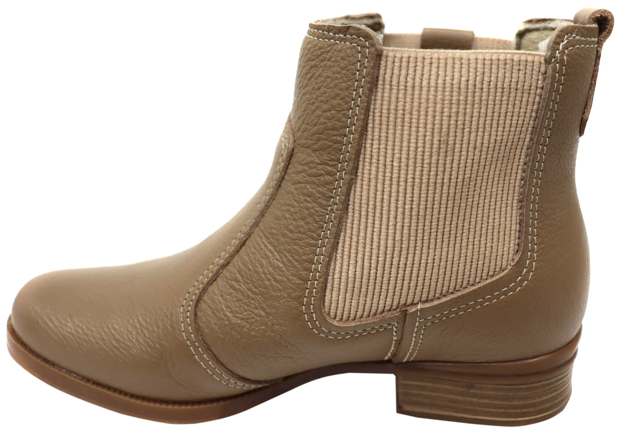 Pegada Carla Damen Ledern Stiefeletten mit niedrigem Absatz, hergestellt in Brasilien Pegada Schuhe