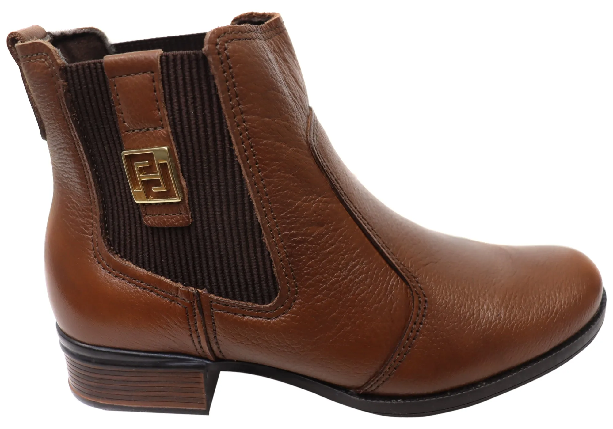 Pegada Carla Damen Ledern Stiefeletten mit niedrigem Absatz, hergestellt in Brasilien Pegada Schuhe