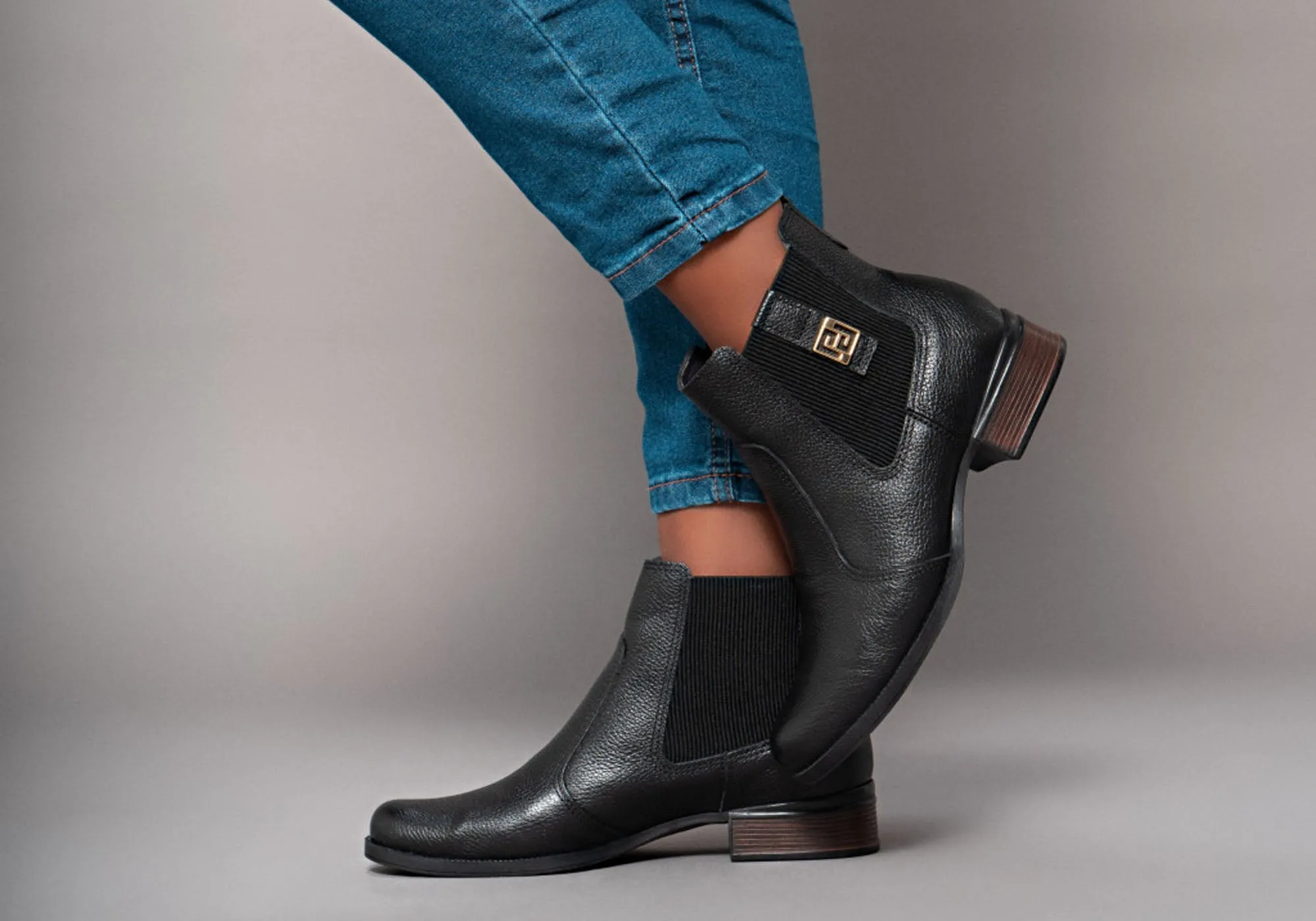 Pegada Carla Damen Ledern Stiefeletten mit niedrigem Absatz, hergestellt in Brasilien Pegada Schuhe