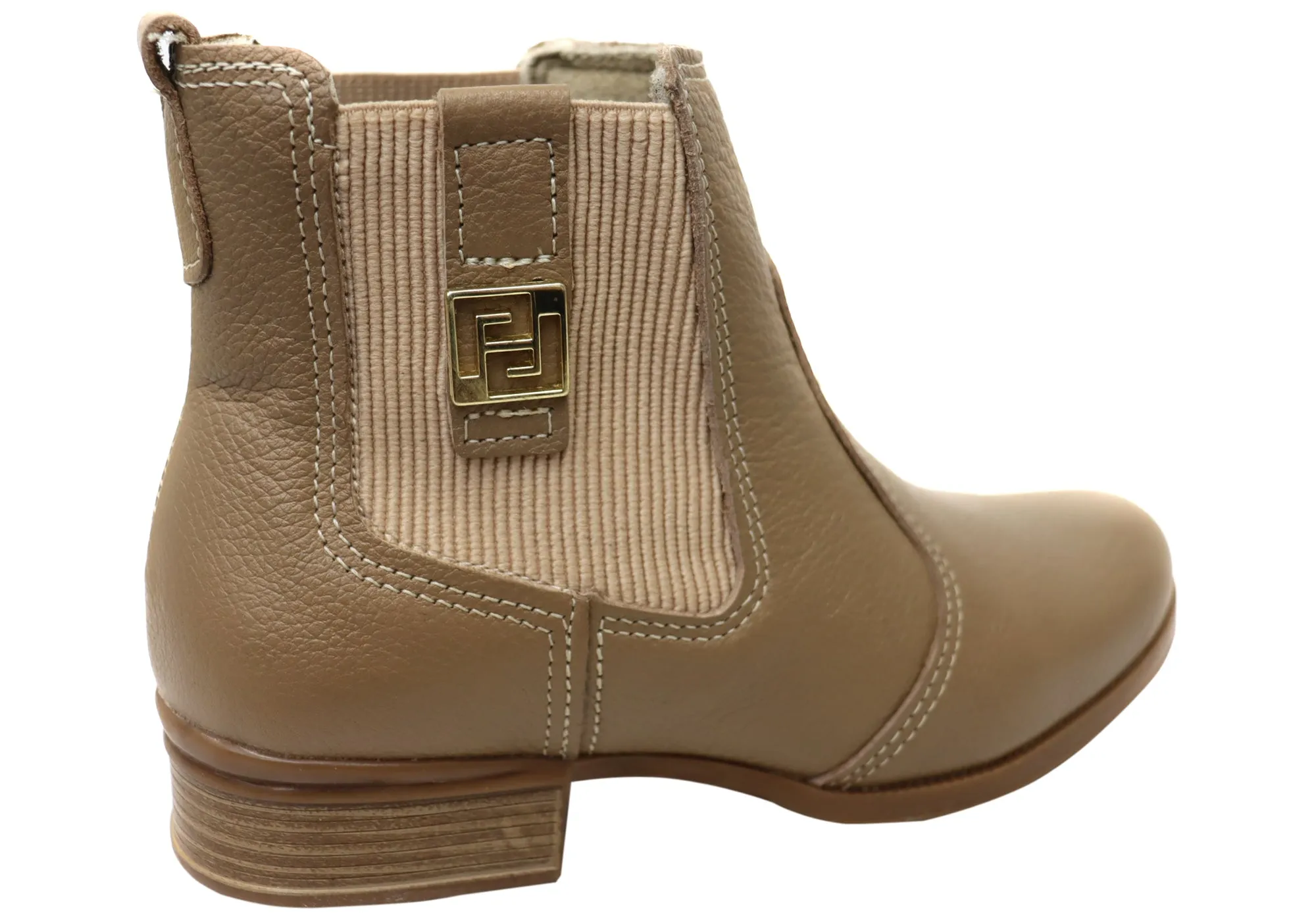 Pegada Carla Damen Ledern Stiefeletten mit niedrigem Absatz, hergestellt in Brasilien Pegada Schuhe
