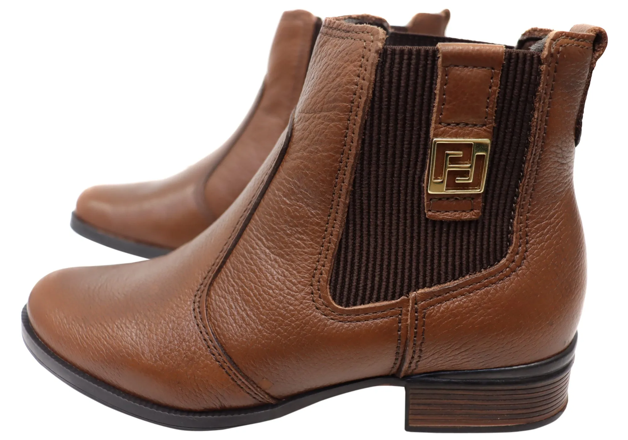 Pegada Carla Damen Ledern Stiefeletten mit niedrigem Absatz, hergestellt in Brasilien Pegada Schuhe