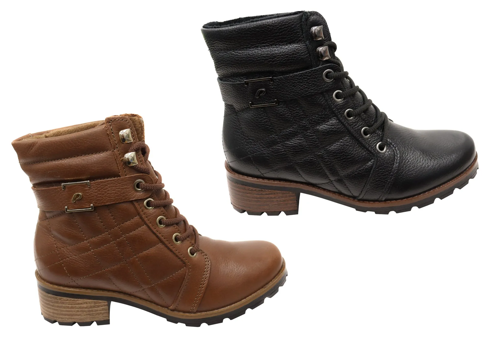 Pegada Gracey Damen Bequeme Brasilianische Leder Schnürstiefel Pegada Schuhe