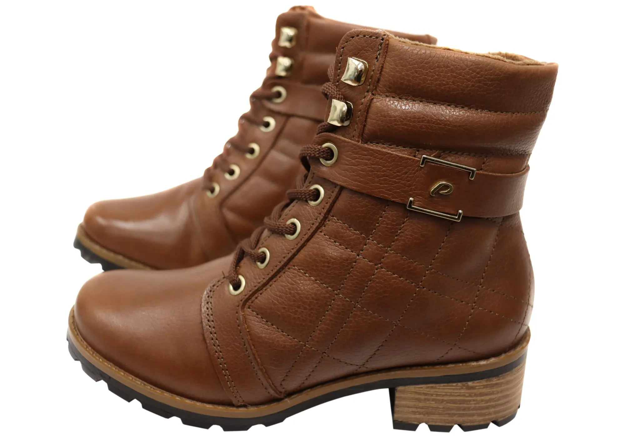 Pegada Gracey Damen Bequeme Brasilianische Leder Schnürstiefel Pegada Schuhe