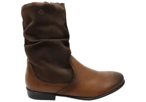 Perlatto Lucia Damen Brasilianische Bequeme Leder Stiefel Mittlere Wade Perlatto Schuhe