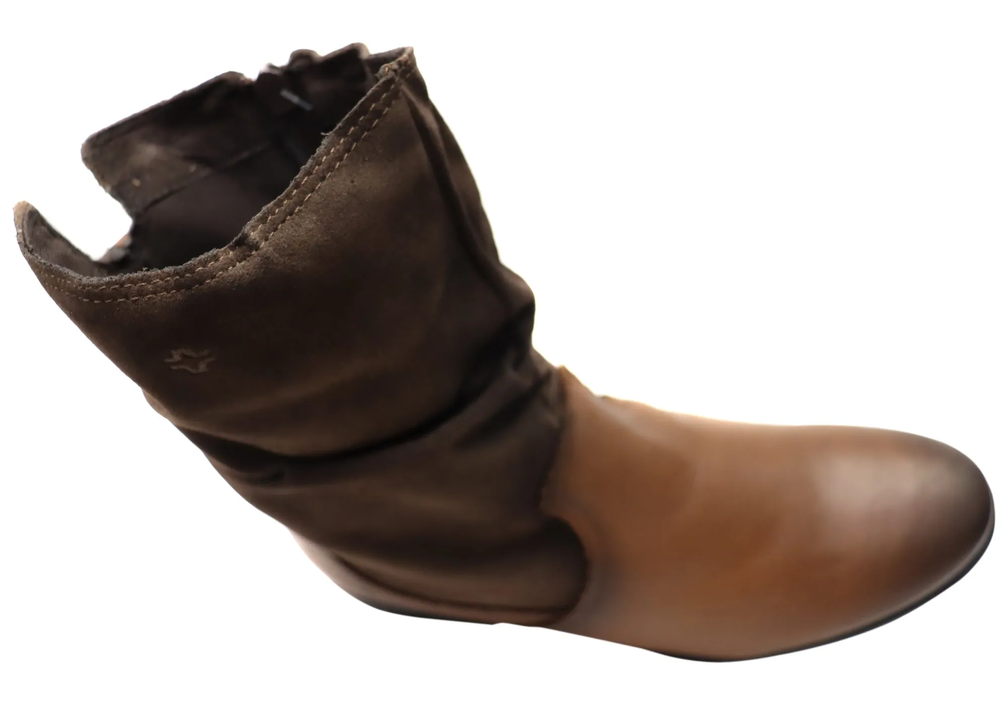 Perlatto Lucia Damen Brasilianische Bequeme Leder Stiefel Mittlere Wade Perlatto Schuhe