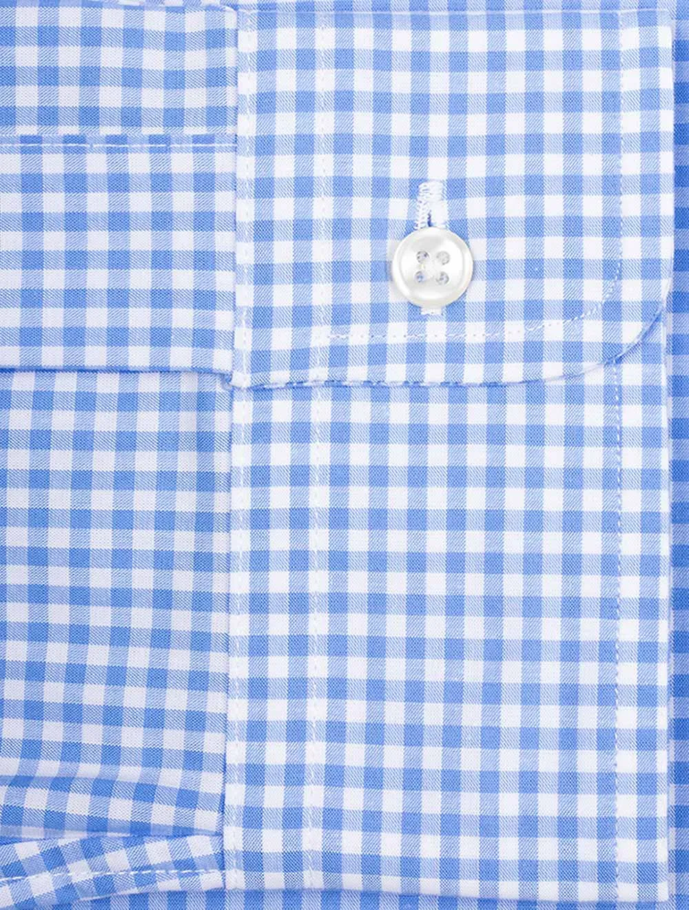 Poplin Langarm-Sporthemd Blau