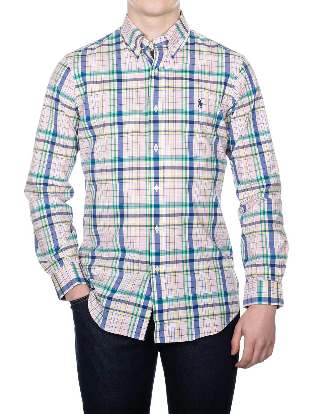 Poplin Langarm-Sporthemd Multi