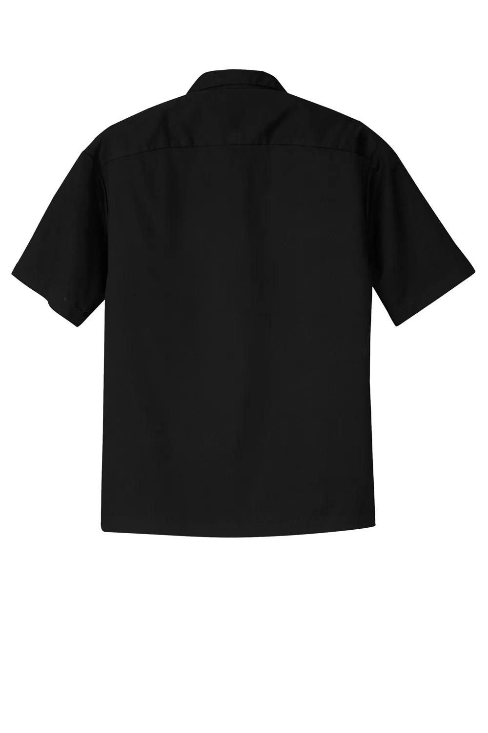 Port Authority Herren Retro Easy Care Knitterfrei Kurzarm Button-Down Camp Hemd - Schwarz/Stahlgrau - Auslaufmodell