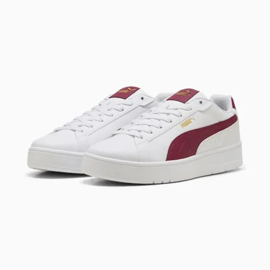 PUMA HERRE COURT CLASSICO WEIß/ROTE SNEAKER