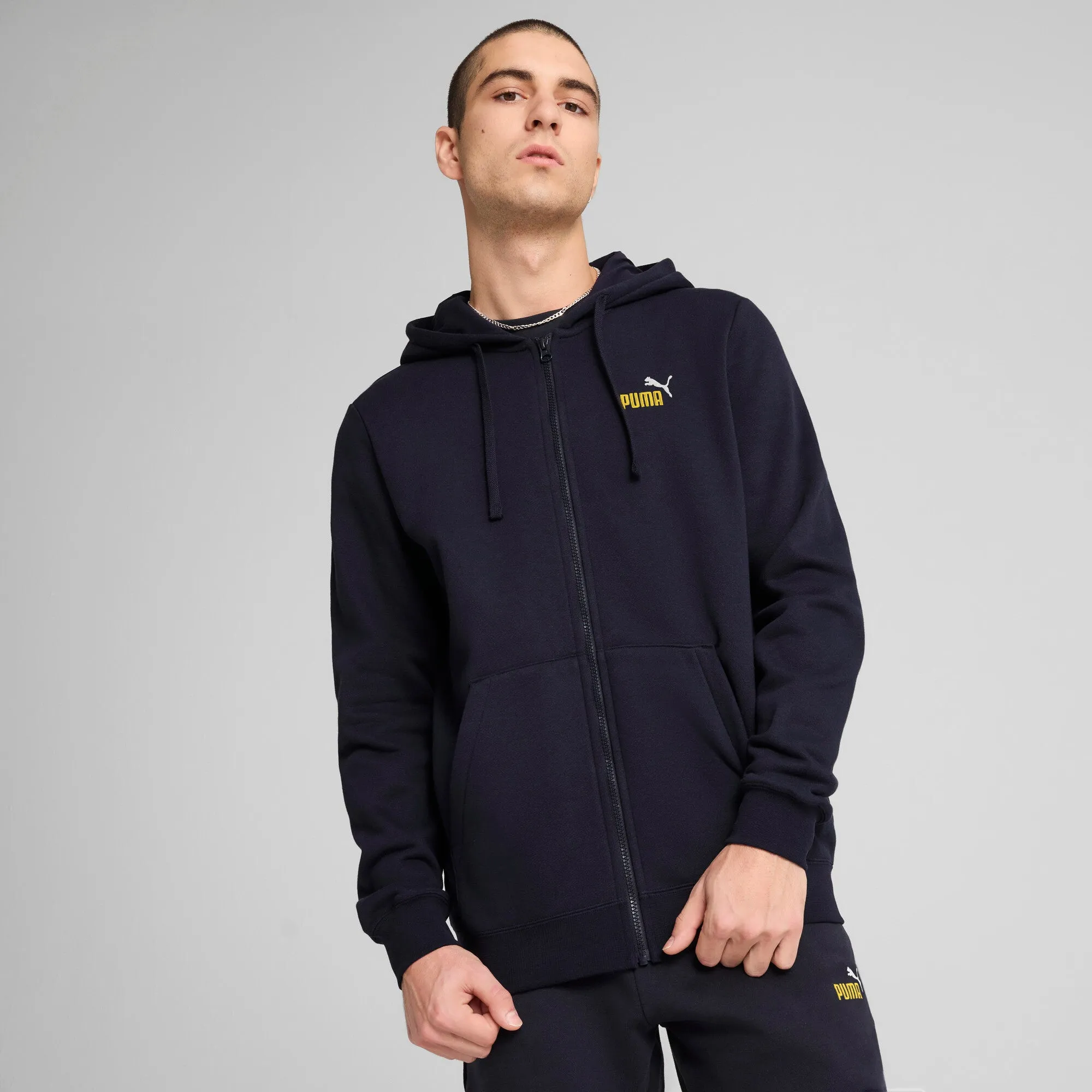 PUMA Herren Essentials 2 Farben Kleines Nr. 1 Logo Full-Zip Hoodie