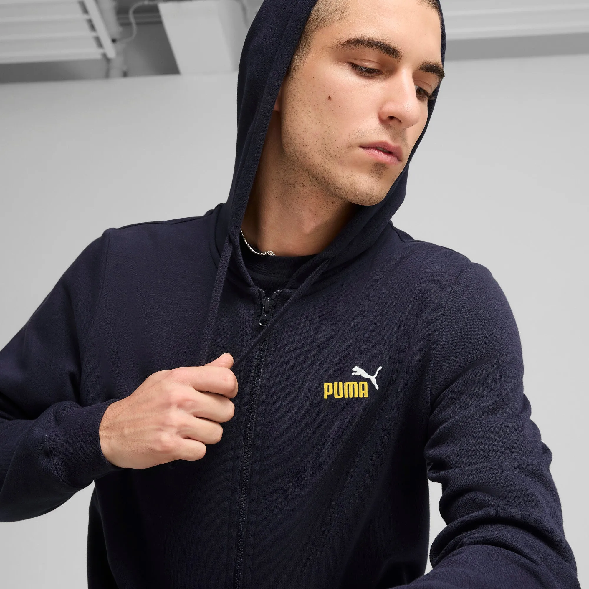 PUMA Herren Essentials 2 Farben Kleines Nr. 1 Logo Full-Zip Hoodie
