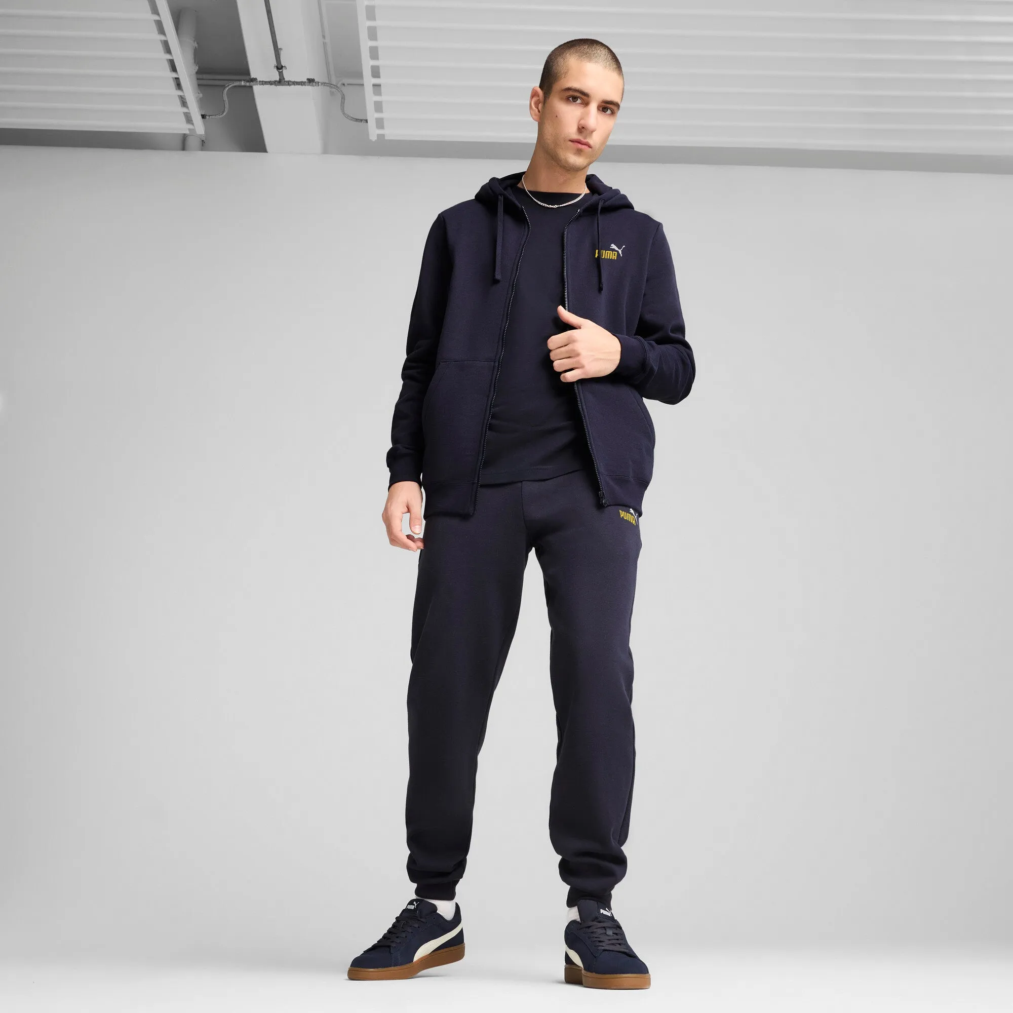 PUMA Herren Essentials 2 Farben Kleines Nr. 1 Logo Full-Zip Hoodie