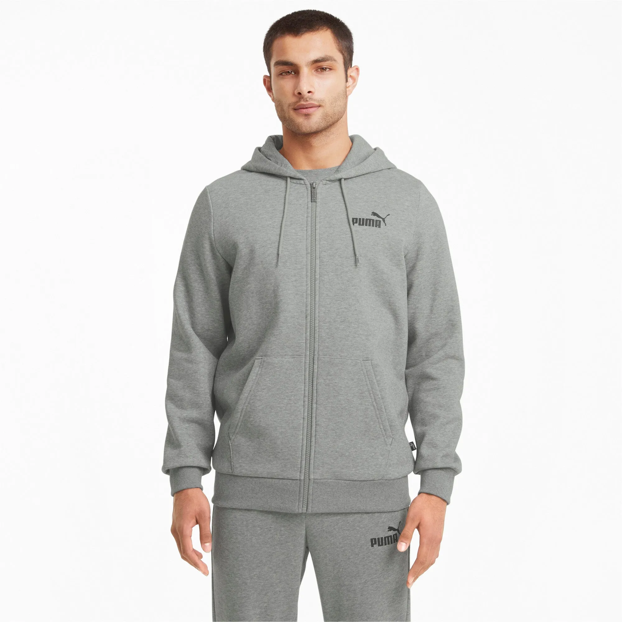 PUMA Herren Essentials Full-Zip Logo Hoodie