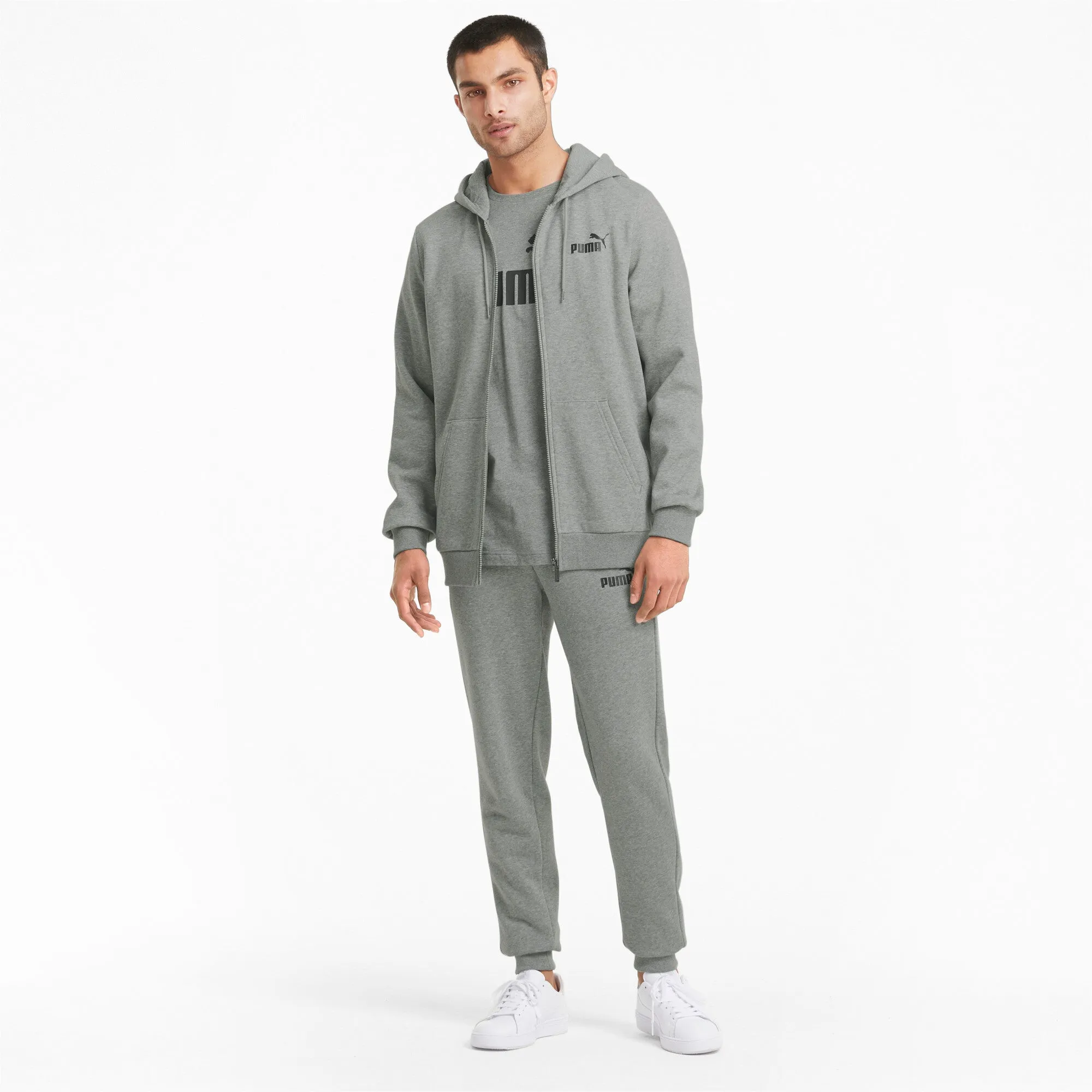 PUMA Herren Essentials Full-Zip Logo Hoodie