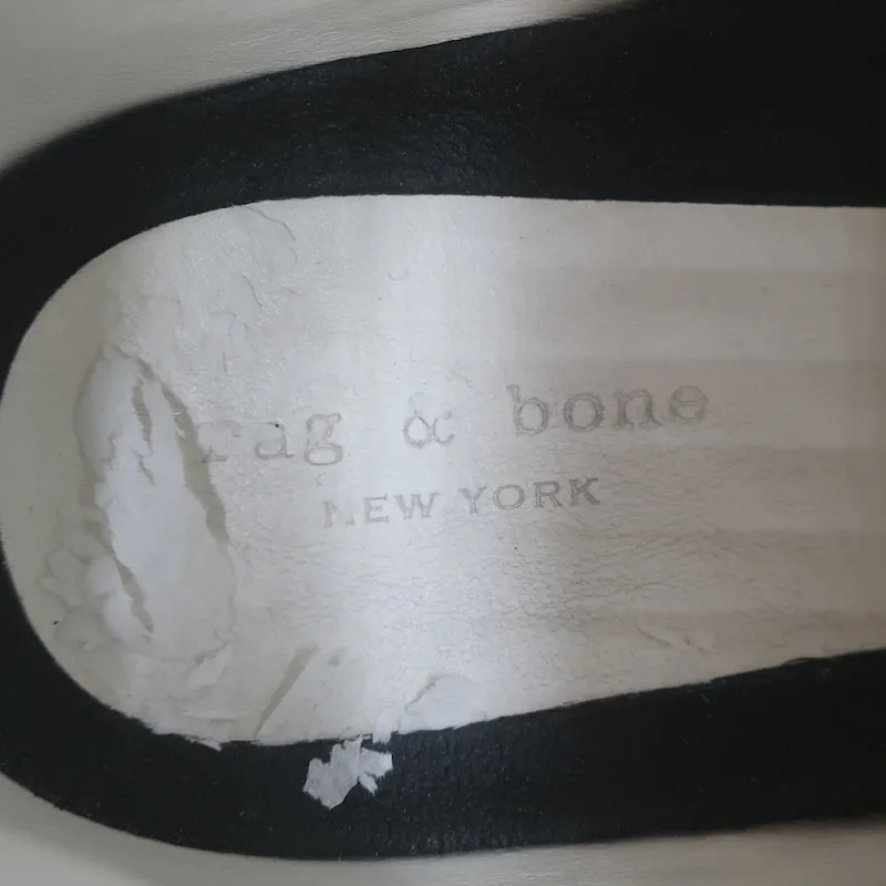 Rag & Bone Retro Low-Top Laufschuhe Weißes Mesh & Off-White Wildleder Größe 37