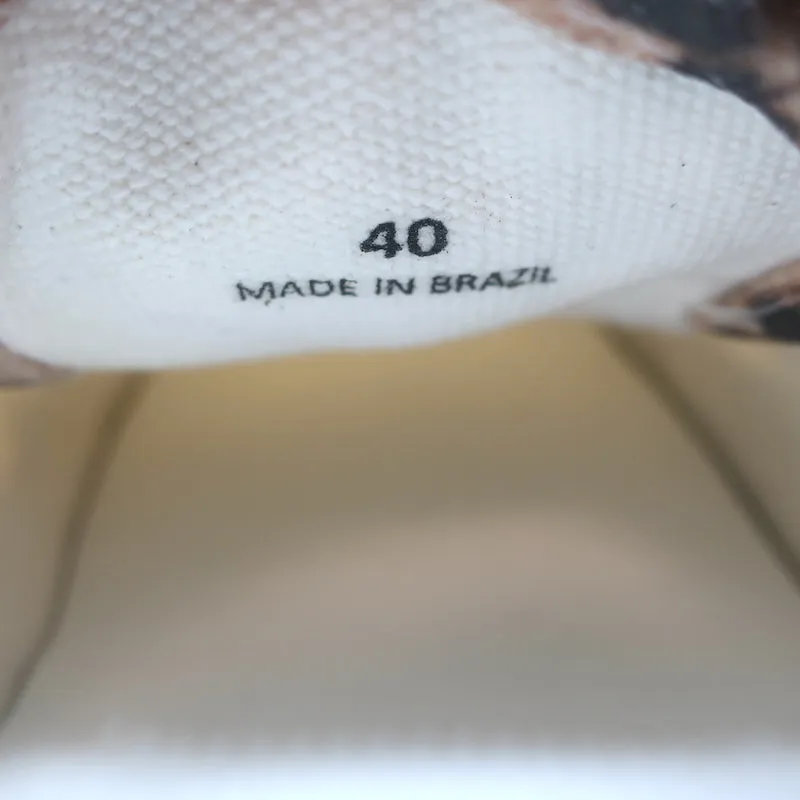 RE/DONE 70er Jahre Low-Top Skate Sneakers Verblasster Leopardenprint Leinwand Größe 40 NEU