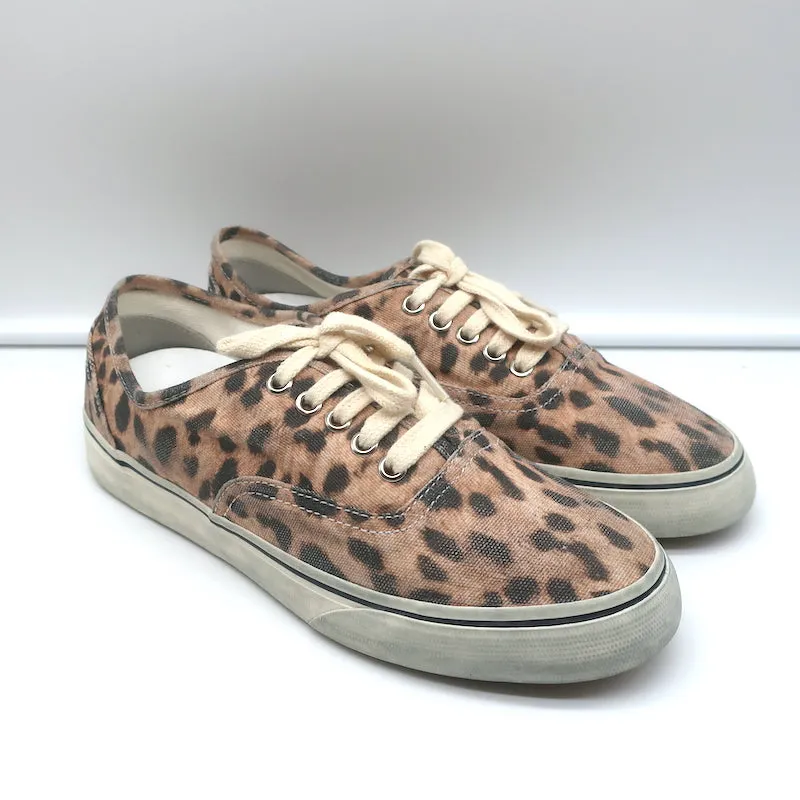 RE/DONE 70er Jahre Low-Top Skate Sneakers Verblasster Leopardenprint Leinwand Größe 40 NEU