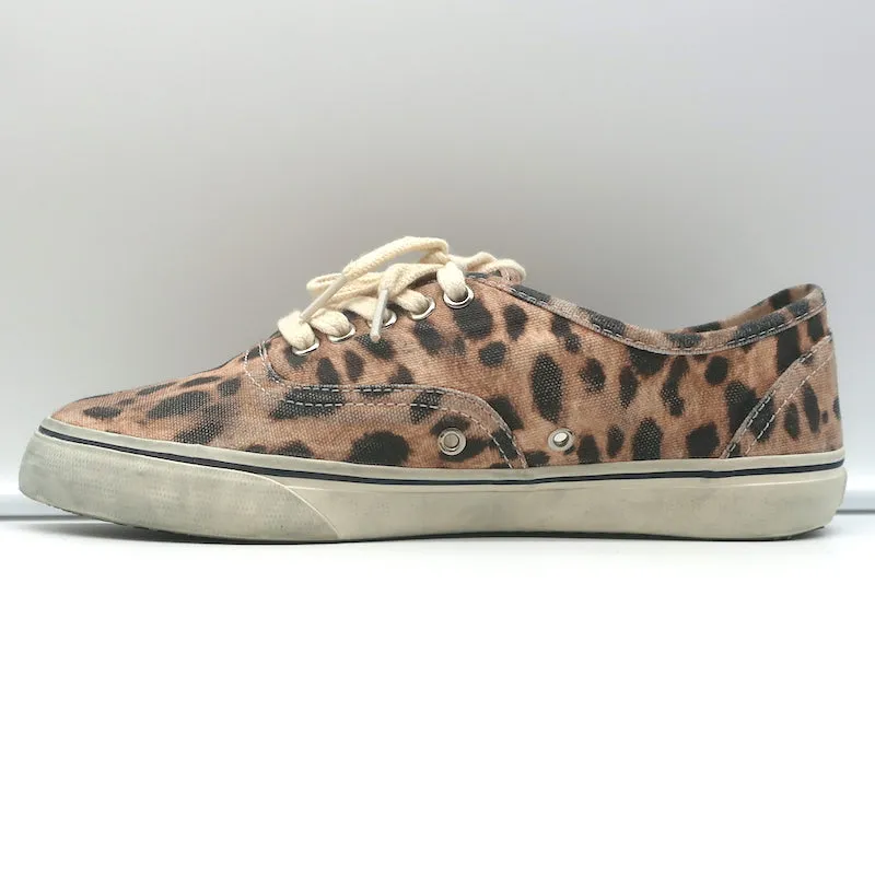 RE/DONE 70er Jahre Low-Top Skate Sneakers Verblasster Leopardenprint Leinwand Größe 40 NEU