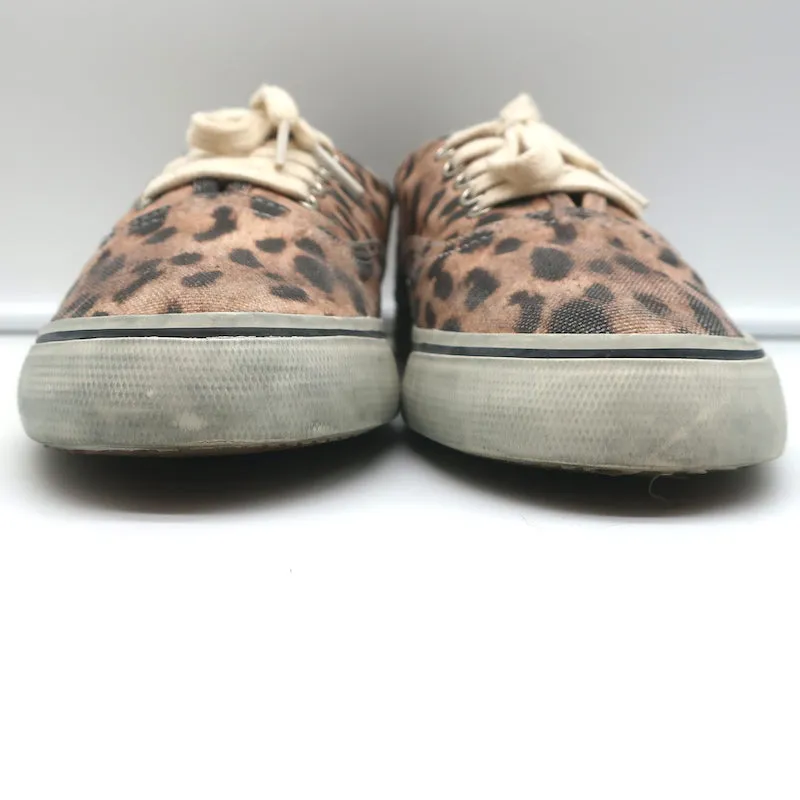 RE/DONE 70er Jahre Low-Top Skate Sneakers Verblasster Leopardenprint Leinwand Größe 40 NEU