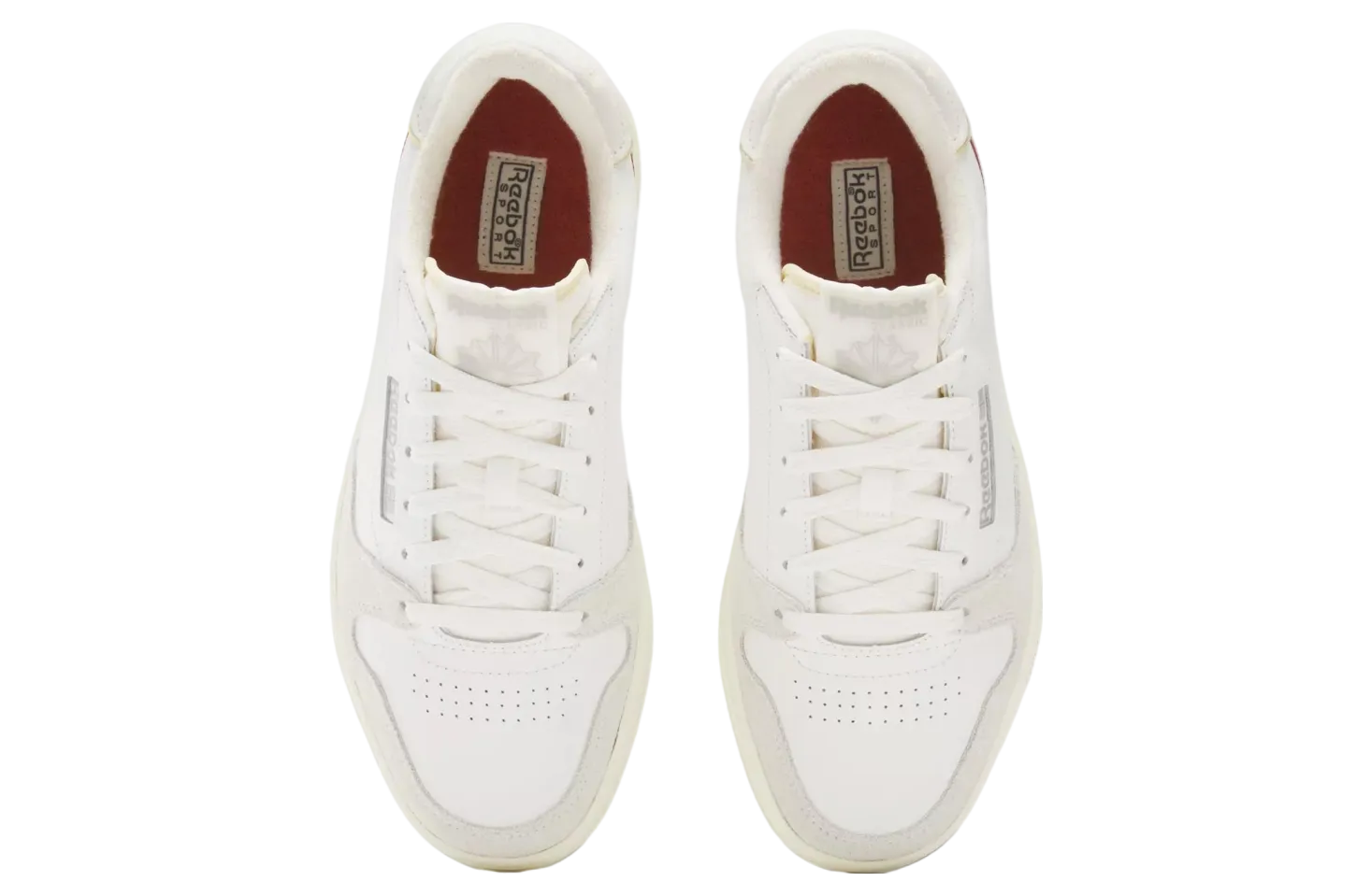 REEBOK HERRSCHUHE COURT CHALK/ROT SNEAKER