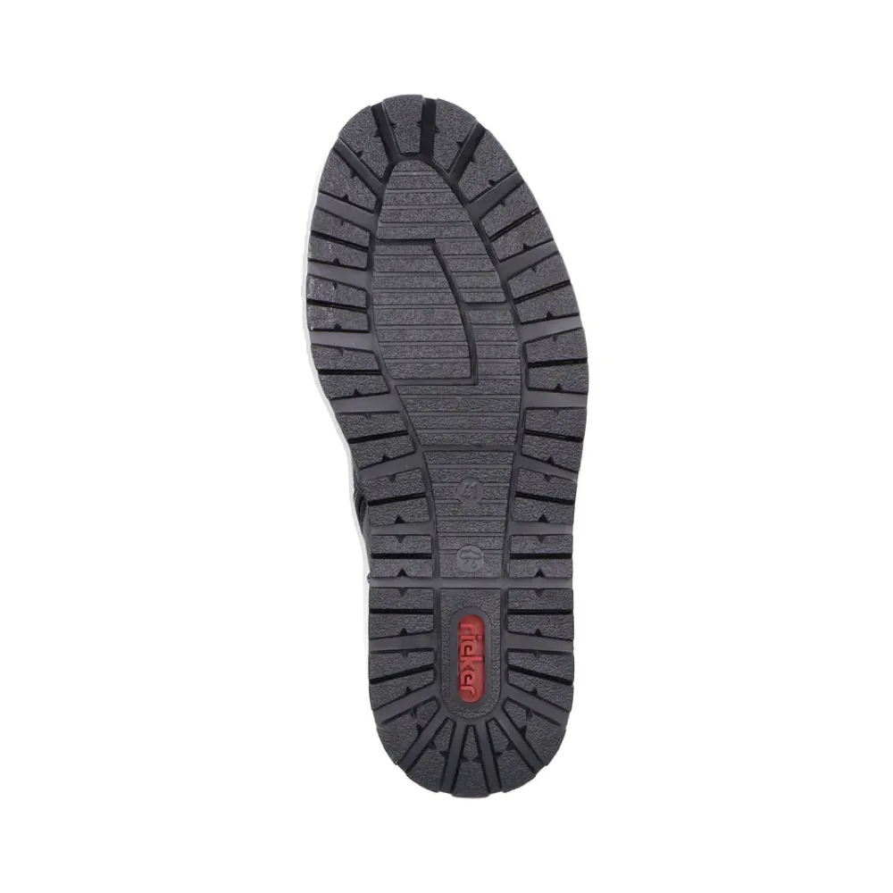 Rieker Herren Ronnie 34 gefütterter wasserdichter Stiefel in Schwarz/Braun