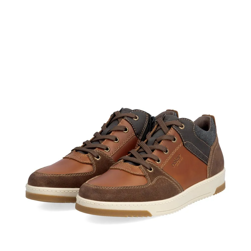 Rieker Schuhe 17501-24 Braun Mehrfarbig Schnürung/Seitlicher Reißverschluss
