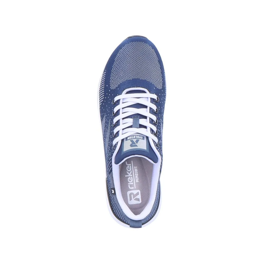 Rieker Schuhe 40106-12 Blaue Schnürung