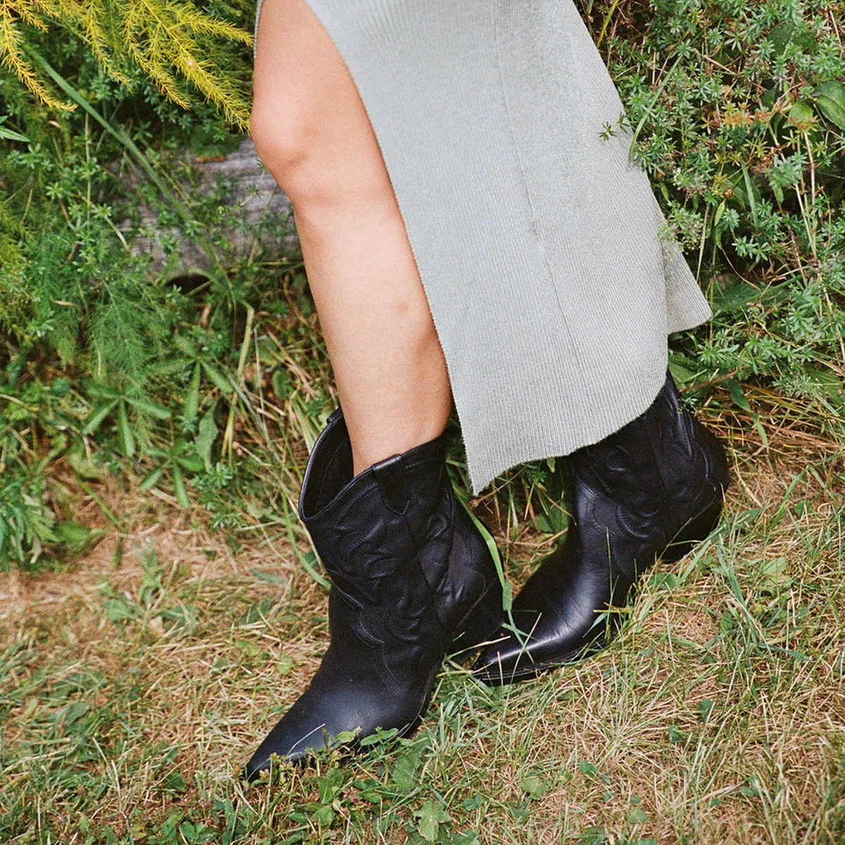 RIMONA STIEFELETTEN AUS SCHWARZEM LEDER