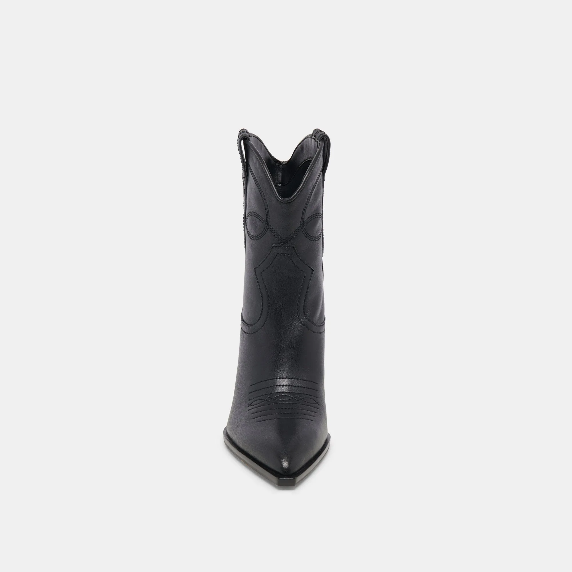 RIMONA WEITE WADEN STIEFELETTEN SCHWARZES LEDER
