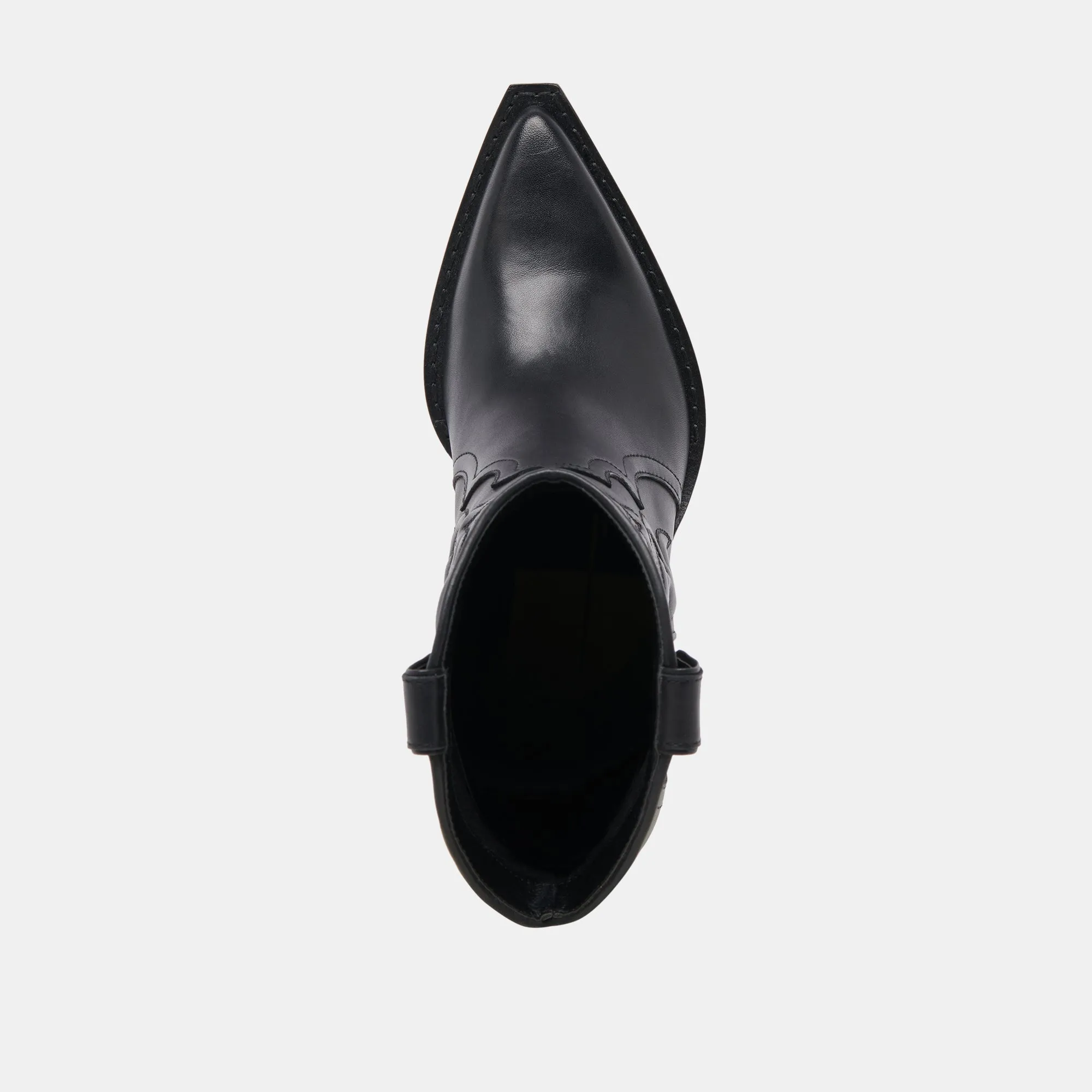 RIMONA WEITE WADEN STIEFELETTEN SCHWARZES LEDER