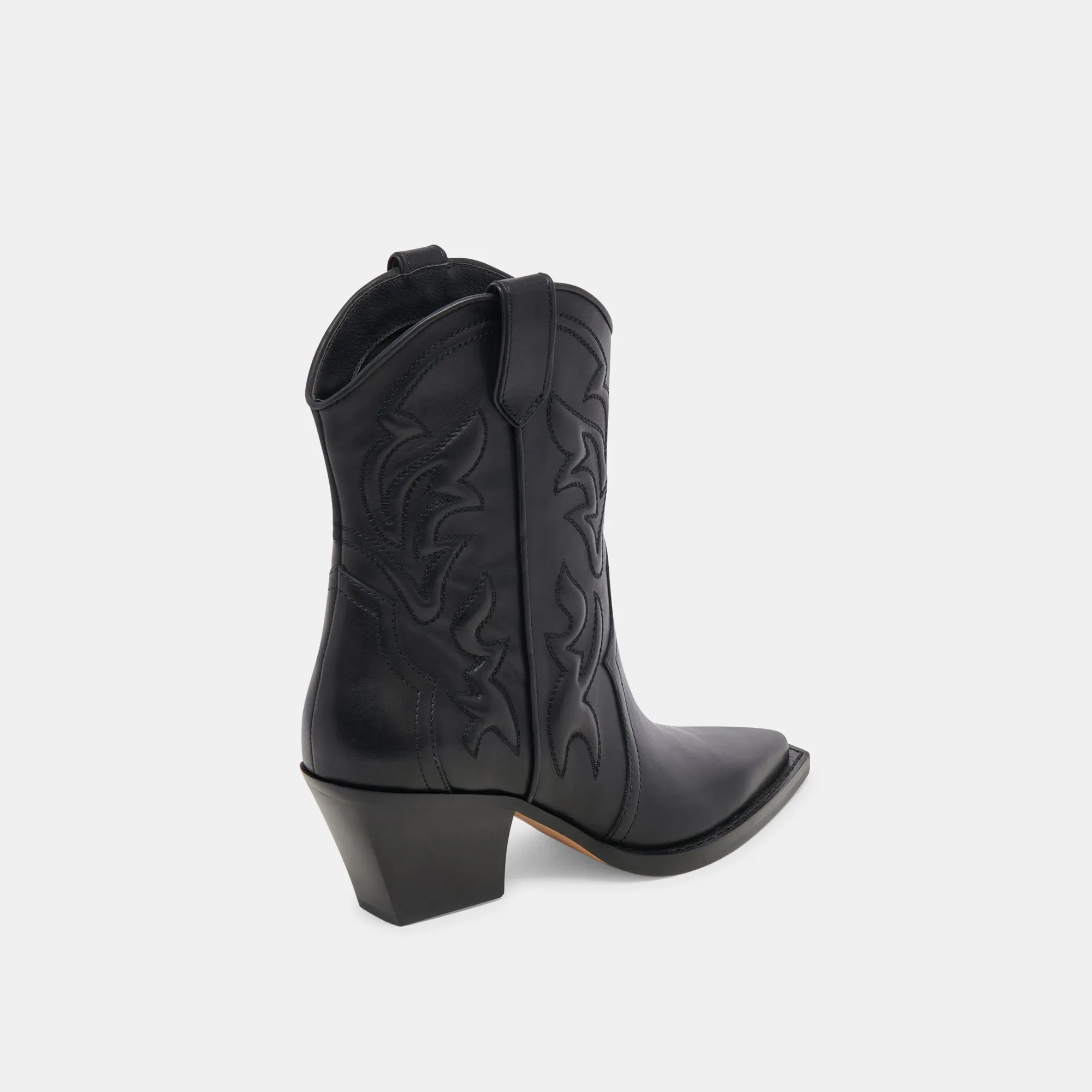 RIMONA WEITE WADEN STIEFELETTEN SCHWARZES LEDER