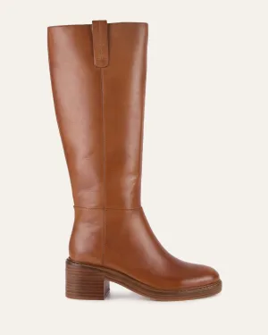 RIO KNEE BOOTS BRANDY LEDER