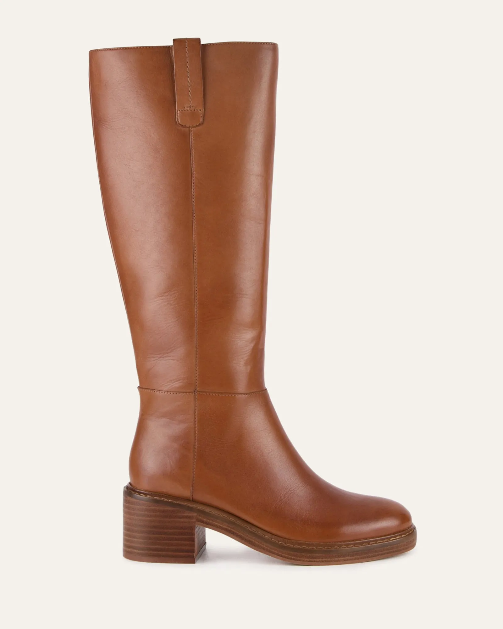 RIO KNEE BOOTS BRANDY LEDER