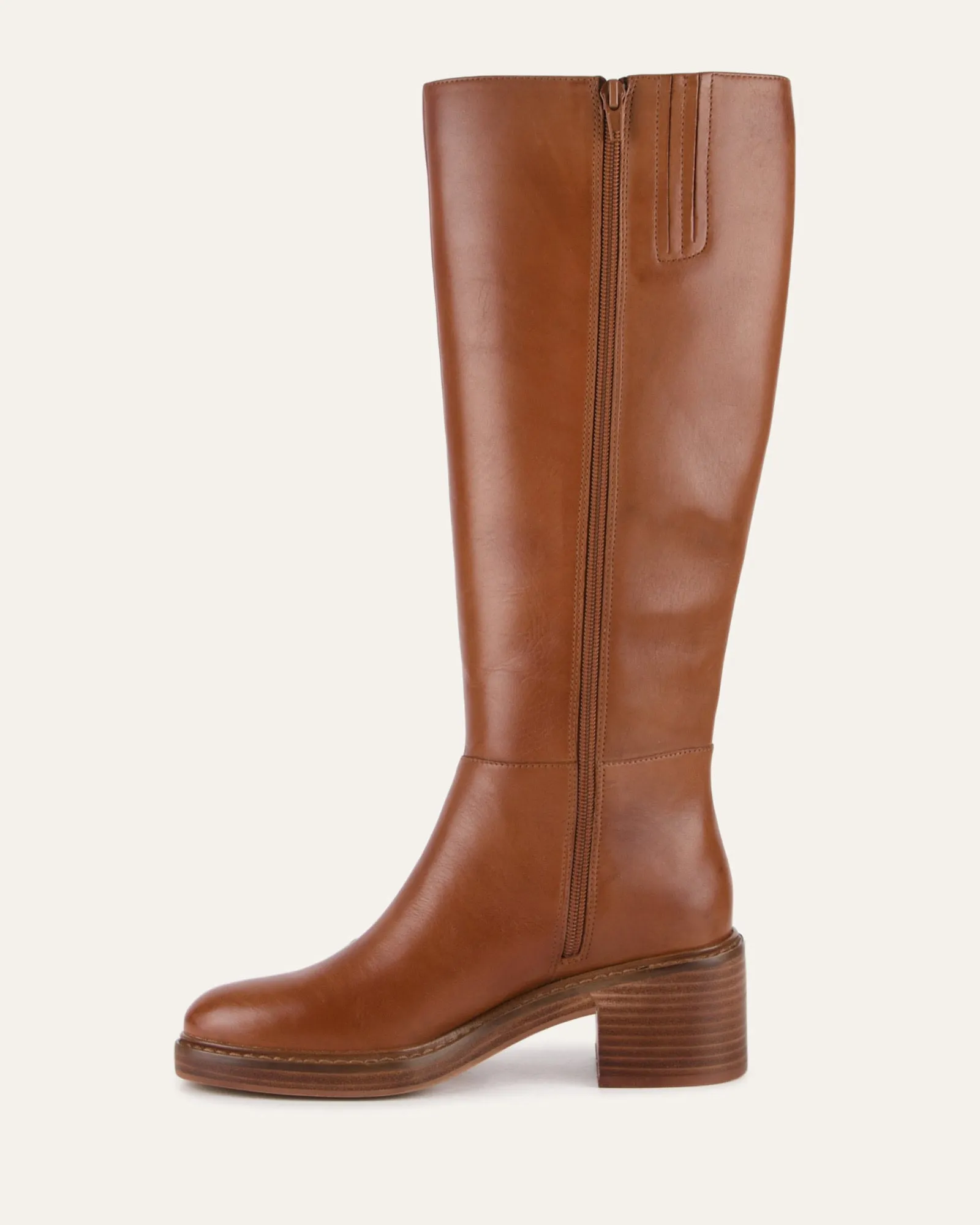 RIO KNEE BOOTS BRANDY LEDER