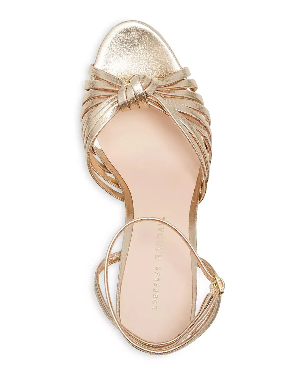 Rivka Plateau High Block Absatz Sandalen in Champagner