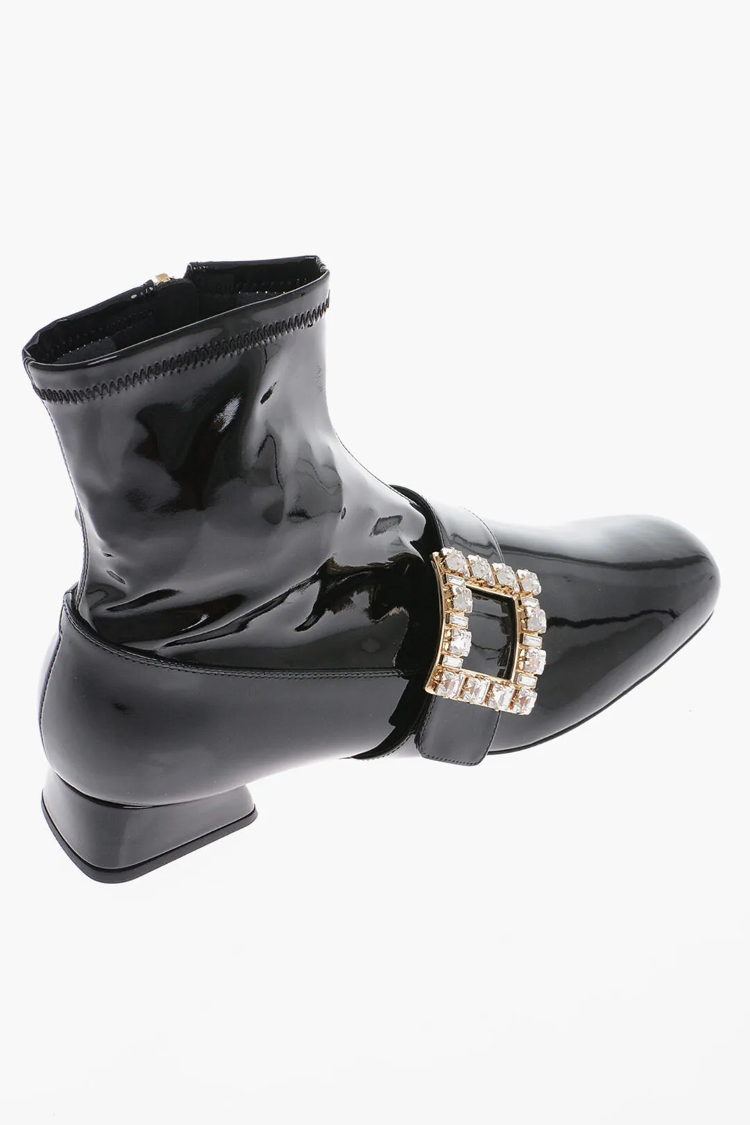 Roger Vivier Glänzende Stiefeletten Mit Auffälliger Schnalle