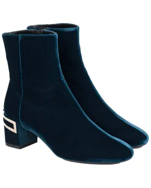 Roger Vivier Isadora Perlen-Absatz Wildleder Booties_Roger-Vivier