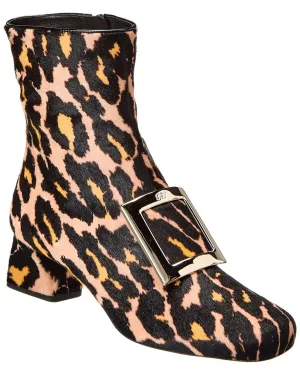 Roger Vivier Logo-Plakette mit Paspelierung aus Haarkalbsleder Stiefeletten_Roger-Vivier